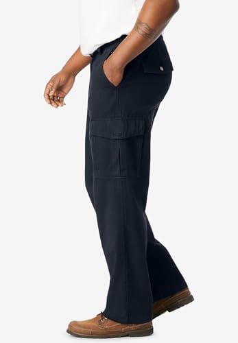 Boulder Creek by Kingsize Men's Big & Tall Renegade Side-Elastic Waist Cargo Pants