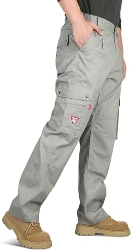 TICOMELA FR Pants for Men 7.5oz Lightweight (9 Pockets) Multi-Pocket 100% C