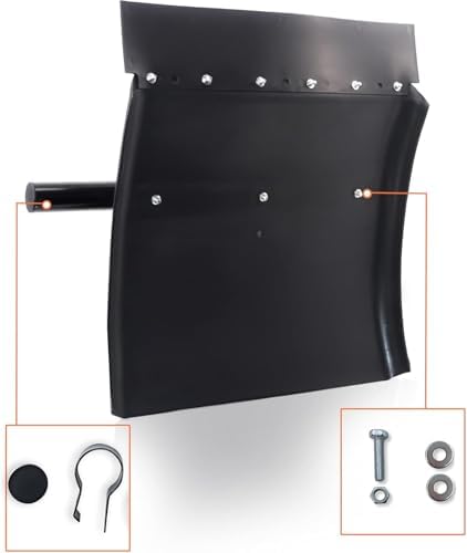 TORQUE Quarter Fenders for Semi Truck, 24" x 24" Black Poly, Tube Bracket and Mounting Hardware Included, Right Left, Quarter Fender Kit Set (TRQF311)