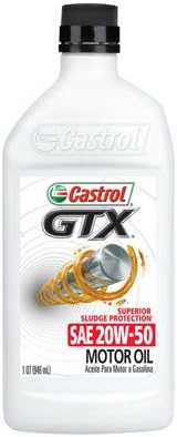 Castrol 151A8E GTX Motor Oil, 20W-50, Qt. - Quantity 6