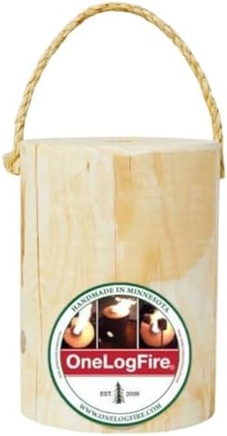 The Original OneLogFire (6) Pack | Swedish Fire Log | Swedish Torch | One Log Campfire | for Outdoor Firepit | Campfire | Bonfires | Fireplace