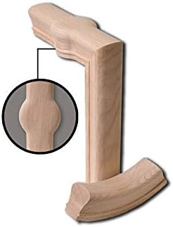 Red Oak 6010-8E 2-1/4 inch Width x 2-3/8 inch Tall Traditional Style Straight Wood Handrail for Stair Remodeling 8 feet Long