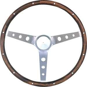 Grant 966-0 Classic Nostalgia Style Steering Wheel with Walnut Grip and Brushed Stainless Spokes