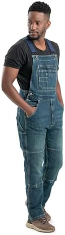 Berne Men's Highland Unlined Washed Flex Denim Bib Overall