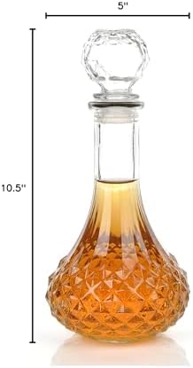 KLOUD City® Clear 1000ml Whiskey Wine Liquor Decanter with Stopper