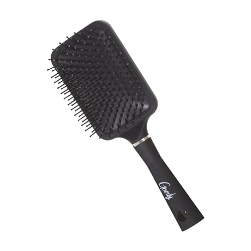 Goody Detangle It Paddle Brush, Black, Custom Style Detangler with Ball-Tipped Bristles