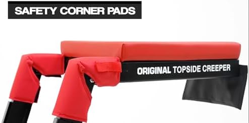 Traxion 3-100 Foldable Topside Automotive Engine Creeper, Red & Black