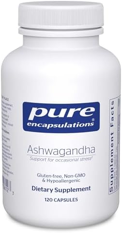 Pure Encapsulations Ashwagandha - 500 mg Ashwagandha Extract - Metabolism & Stress Support - Immune Support* - GMO Free & Vegan - 60 Capsules | 500 mg Ashwagandha Extract, Metabolism and Stress Support, Immune Support*, Non-GMO and Vegan
