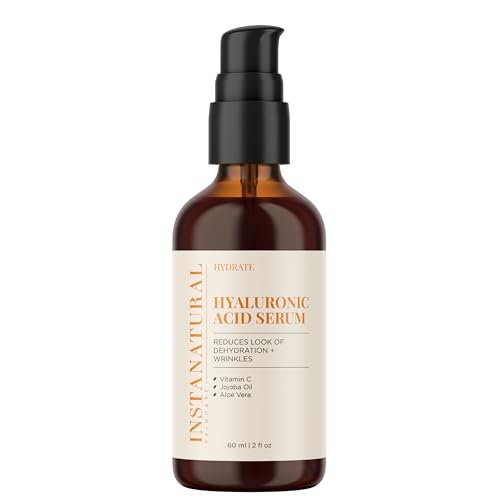 InstaNatural Vitamin C Face Serum, Brightens, Hydrates and Reduces Signs of Aging, with Vitamin C, Hyaluronic and Ferulic Acid, 1 FL Oz | All Skin Types, Brightens, Hydrates, and Reduces Signs of Aging, with Vitamin C, Hyaluronic Acid, and Ferulic Acid
