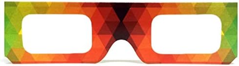 GloFX Paper Cardboard Diffraction Glasses - Great for Christmas Lights, Parties, Raves, Festivals, Light Shows, & Fireworks