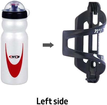 N+1 Lightweight Bicycle Bottle Holder | Side Load Bike Water Bottle Cage for Road Bikes and Mountain Bikes