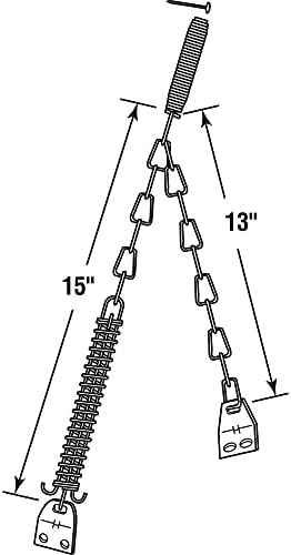 Prime-Line K 5026 Storm Door Protector Chain & Spring, Aluminum Finish (Single Pack)