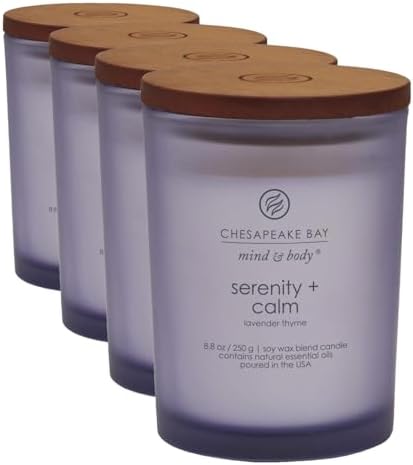 Chesapeake Bay Balance + Harmony Scented Candle Water Lily Pear Fragrance 50 Hours Burn Time Warm & Decorative Soy Wax Blend