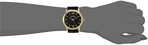 XOXO Women's Gold-Tone Quartz Watch with Black Silicone Strap, Elegant Gold Chain Links, Roman Numeral Dial, Analog Display, Stylish Fashion Accessory