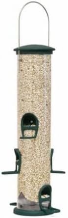Aspects Quick-Clean Spruce Big Tube Feeder, 3.5qt Capacity - Large UV-Stabilized Feeder with 6 Feeding Stations for Backyard Birds