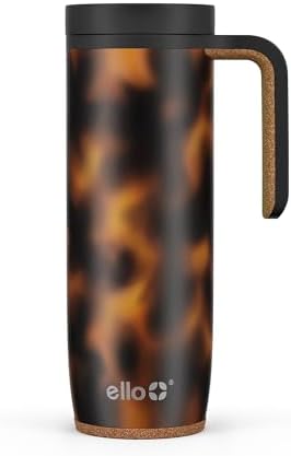 Ello Magnet 18oz Insulated Stainless Steel Travel Mug with Handle, Poseidon