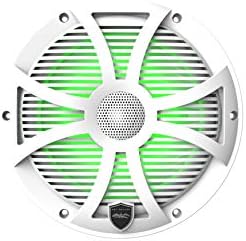 wet sounds | REVO 8-SWW | High Output Component Style 8" Marine Coaxial Speaker with RGB Backlighting and Enclosed White SW Grille