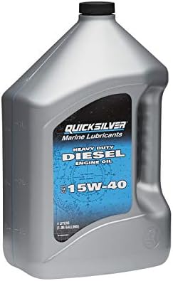 Quicksilver 15W-40 4-Stroke Heavy Duty Diesel Engine Oil, 4 Liters