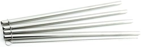 4 Pack Cocostraw for Contigo Shake and Go 20 oz Auto Close Tumbler PerfectFIT 18/8 Stainless Steel Drinking Straws With Cleaning Brush