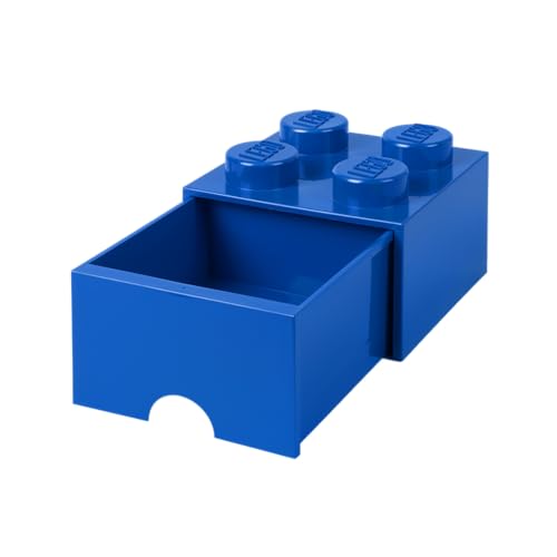 LEGO Brick Drawer, 4 Knobs, 1 Drawer, Stackable Storage Box, Black