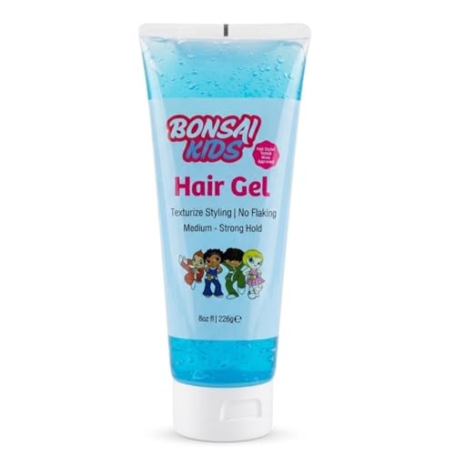 Bonsai Kids Hair Gel, 8 oz | Medium Strong Hold, No Flaking, Texturize Styling, All Hair Types, Hair Stylist Tested & Approved