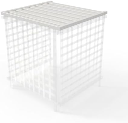 Enclo Privacy Screens ZP19053 Liberty Lattice Rooftop, 1 Slatted Top Accessory, White