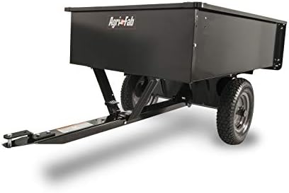 Agri-Fab Steel Utility Lawn and Garden Dump Cart for Riding Lawn Mowers, 750 lb Capacity with 12 Cu Ft Steel Bed and Pneumatic Tires