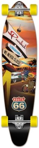 Graphic Series Complete Kicktail Skateboards Longboard w/BlackWidow Premium 80A Grip Tape, Aluminum Truck, ABEC9 Bearing, 71mm Skateboard Wheels