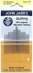 John James Quilting/Betweens Hnd Ndls-Size 3/9 20/Pkg