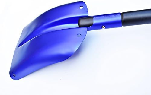 Portable Telescopic Aluminum Utility Car Adjustable Extended Edition Snow Shovel (Blue)