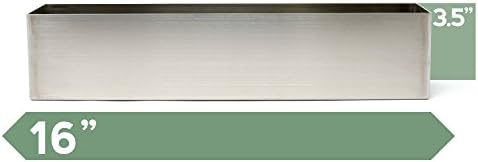 Buhbo Modern Metal Trough Rectangle Planter 32 inch, White
