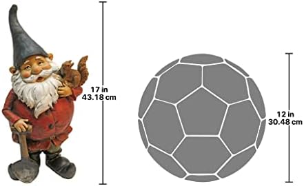 Design Toscano Garden Gnome Statue - Digger The Gnome - Outdoor Garden Gnomes - Funny Lawn Gnome Statues
