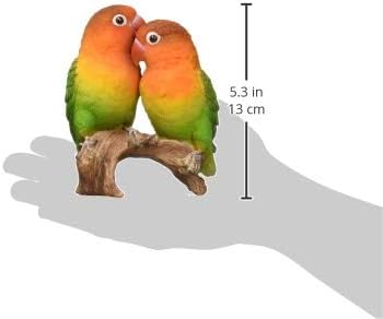 Hi-Line Gift Ltd Parrots on Branch Statue, Orange