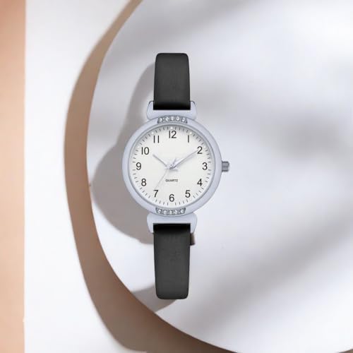 NUOVO Women's Silicone Sports Watch - Crystal Accented Leather Strap Analog Display