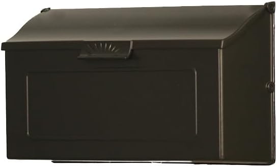 Special Lite Horizon Horizontal Wall Mount Mailbox - Black Aluminum Mailbox for Wall Mount - SHH-1006-BLK