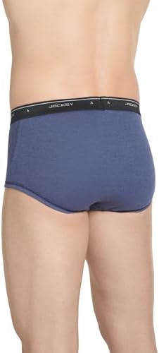 Jockey Classic Full Rise Brief- 6 Pack - 100% Cotton Underwear for Men