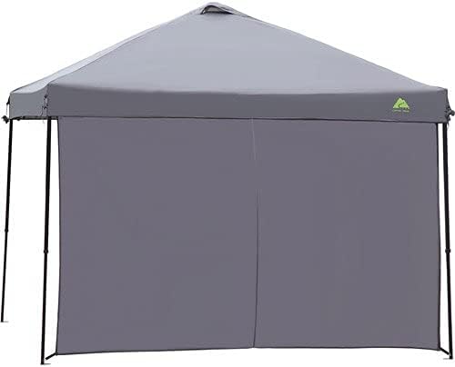 Ozark Trail Sun Wall / Shade Wall Sidewall for 10 x 10' Straight Leg Gazebo / Canopy / Tent, Dark Grey (Sun Wall Accessory Only. Gazebo Not Included.)