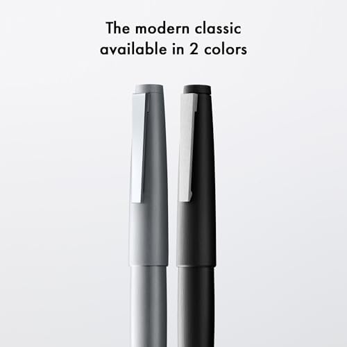 Lamy 2000 black - elegant Fountain Pen in robust fibreglass barrel - 14 ct. gold nib, partially platinum-plated - nib size B