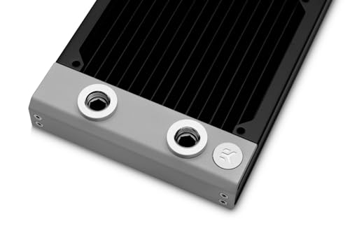 EKWB EK-Quantum Surface S360, Black, 360mm PC Radiator, 30mm Thick, 3 x 120mm Fan Mounts, 2X G1/4" Ports for Custom PC Water Cooling