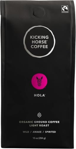 Kicking Horse Coffe, Three Sisters, e, Medium Roast, Ground, 10 oz - Certified Organic, Fairtrade, Kosher Coffee