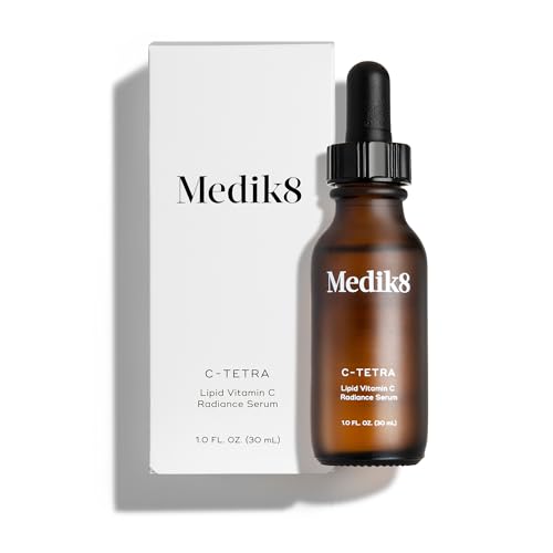 Medik8 C-Tetra - Balancing Vitamin C Serum For Face - Smooths Fine Lines and Wrinkles - Face Serum with Squalane - Vegan and Gluten Free - 1.0 oz | 7% Vitamin C, squalane for hydration, vitamin E antioxidant, lightweight