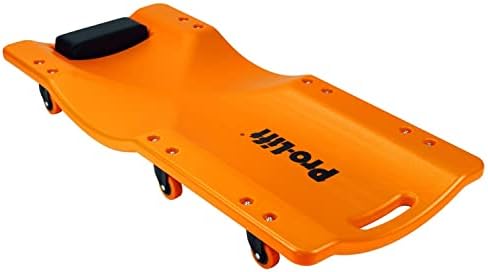 Pro Lift Mechanic Plastic Creeper 36 Inch - Blow Molded Ergonomic HDPE Body with Padded Headrest - 300 Lbs Capacity