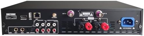Professional 2500W YouTube Karaoke System | 4-in-1 Touchscreen Karaoke Amplifier with Android, Bluetooth, Anti-Feedback Mixer, 2 Wireless Microphones