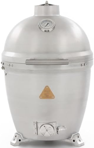 Blaze 20‑Inch Cast Aluminum Kamado Grill | Heavy-Duty 1″ Cast Aluminum Body | 20″ Hex Stainless Grates | Tongue‑and‑Groove Seal