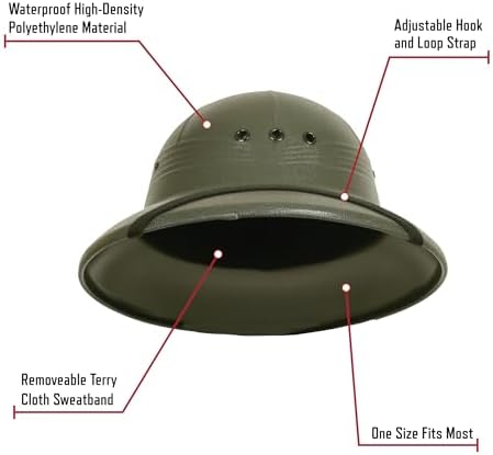 Rothco Pith Helmet - Safari-Style Hat for Sun Protection for Outdoor Adventures