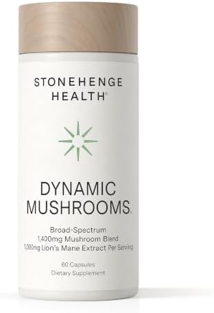 Stonehenge Health Dynamic Mushrooms® | Lions Mane+ Brain, Memory, Focus