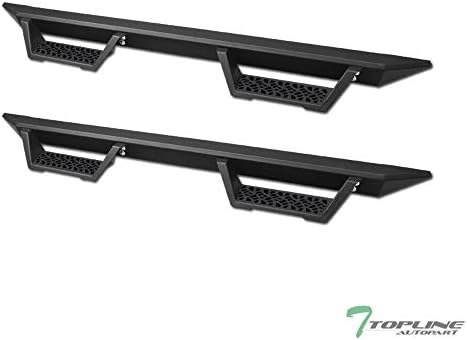 R&L Racing Matte Black Modular Drop Step Nerf Bar 2007-2018 for Chevy Silverado/Sierra Extended