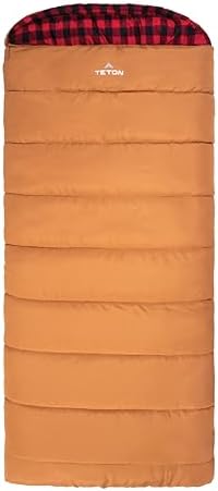TETON Sports Deer Hunter Sleeping Bag, Warm and Comfortable Camping Sleeping Bag, Teton Tough Canvas Shell for Camping, Hunting, and Cold Weather
