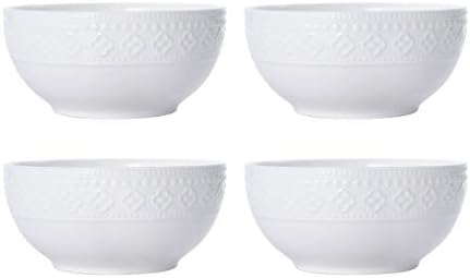 Pfaltzgraff Haisley 12-Piece Dinnerware Set, White