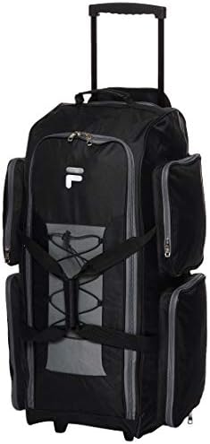 Fila 32" Lightweight Rolling Duffel, Neon Lime